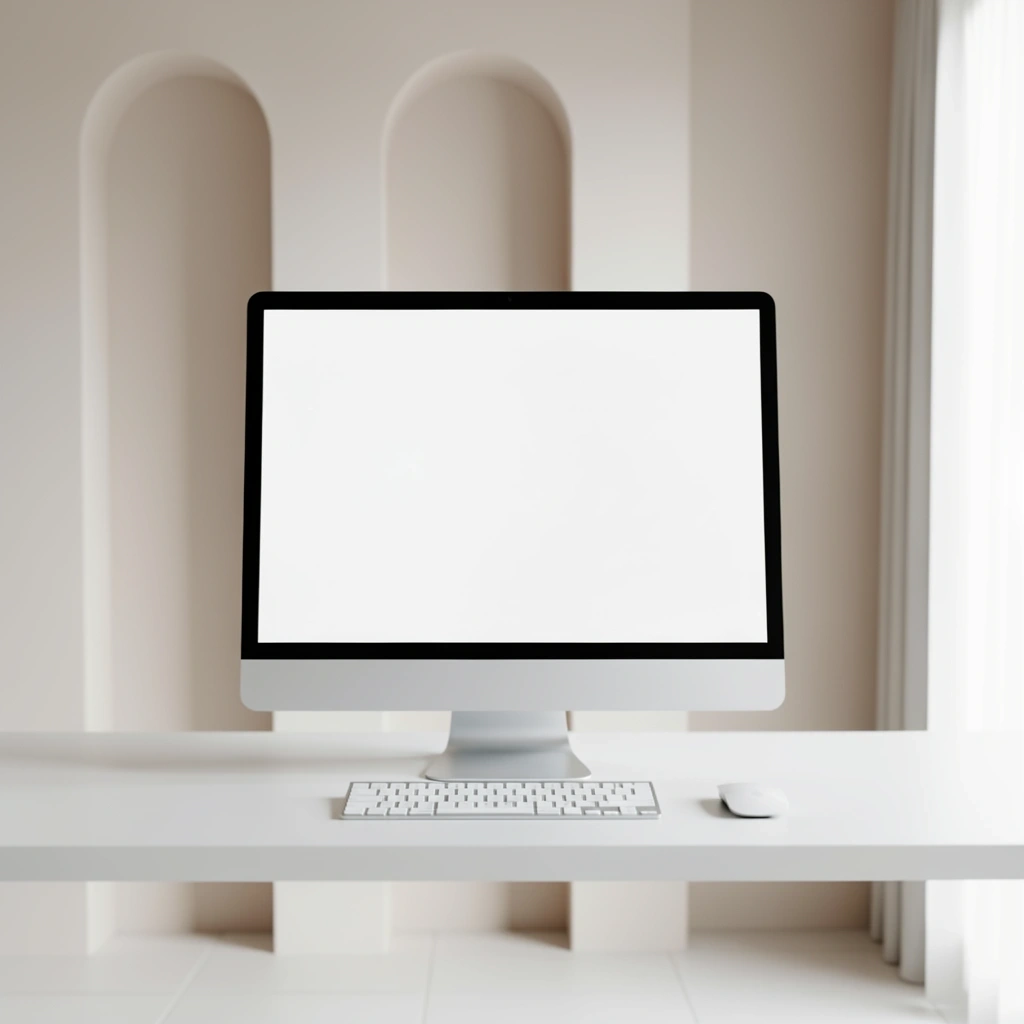 Ergonomische Bildschirmanordnung